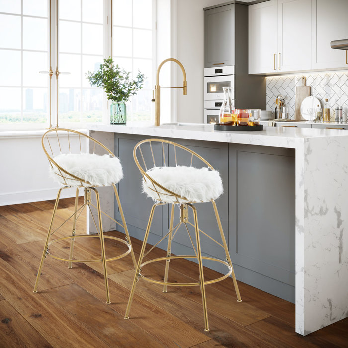 Everly Quinn Hudgens Swivel Stool & Reviews Wayfair